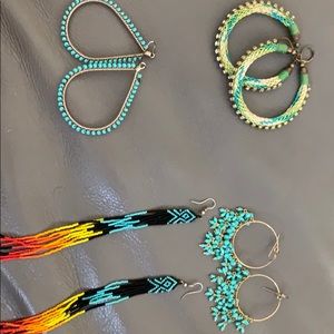 4 sets of earrings